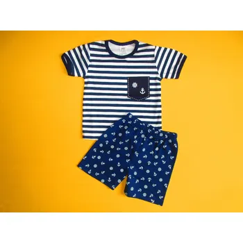 Arex, ČR Letní námořnická souprava Barva: tmavěmodrá + bílá, Velikost: 92