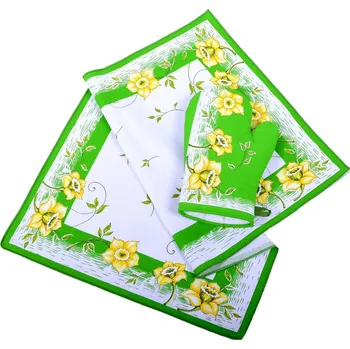 Utěrka Utěrka bavlněná Narcis zelený - Utěrky