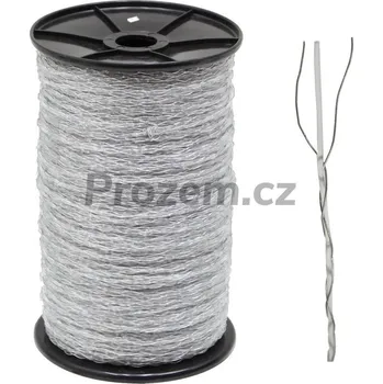 Ohradník Ohradníkové umělé lanko (bílé, 2 železné dráty, 500m)