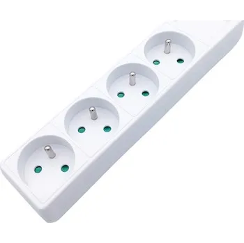 Elektrická zásuvka SOLIGHT Prodlužovací koncovka 5z. bílá, PZ15