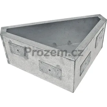 Koryto kovové, trojúhelníkové rohové