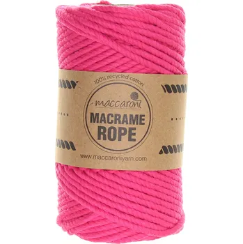 Příze Maccaroni Rope 4 mm malinová 505