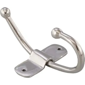 Věšák Stříbrný nástěnný hliníkový háček - 11*19*8cm