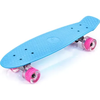 Skateboard Meteor Pennyboard MTR 56 cm s LED kolečky Blue