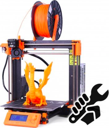 3D tiskárna Original Prusa i3 MK3S+, hladký PEI plát, černo-oranžová, stavebnice