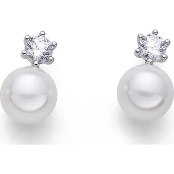 Šperk Náušnice s krystaly Swarovski Oliver Weber Focus RH CZ white pearl