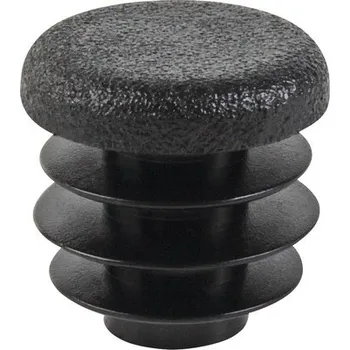 Plotový sloupek Zátka kruhová Ø 15 mm, plastová černá, 4 ks