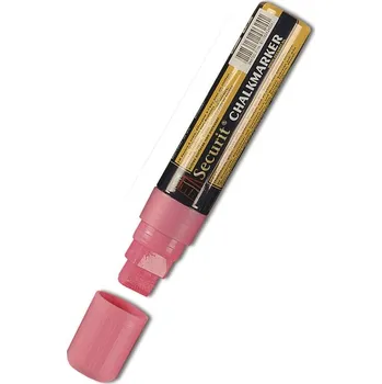 Silný křídový popisovač Securit, šířka hrotu 7-15 mm, růžový