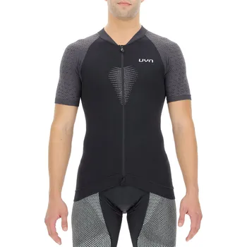 cyklistický dres UYN Cyklistický dres s krátkým rukávem - BIKING GRANFONDO - šedá/černá 2XL