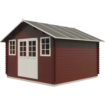 Zahradní domek Zahradní domek roubený VIGO 4,7 x 4,5m (Levný zahradní domek dřevěný roubený VIGO 4,7 x 4,5m )