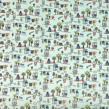 Bavlna mint, dětský motiv, š.150