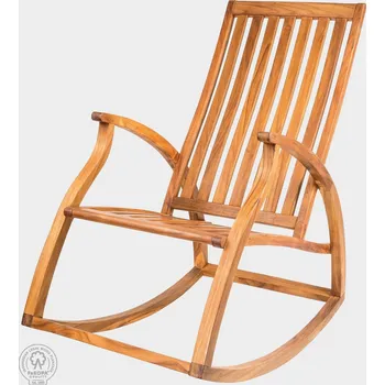 Křeslo FaKOPA Houpací křeslo dřevěné teak Violeta