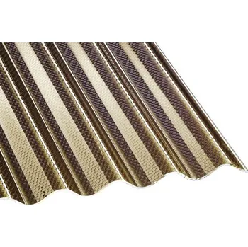 Plexisklo Akrylátová deska GUTTACRYL Wabe sinus 76/18 2000 x 1050 mm bronzová