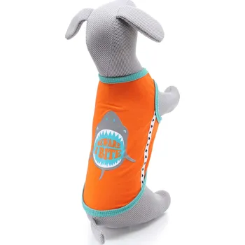 Obleček pro psa Vsepropejska Shark tričko s obrázkem pro psa Barva: Oranžová, Délka zad (cm): 39, Obvod hrudníku: 56 - 60 cm
