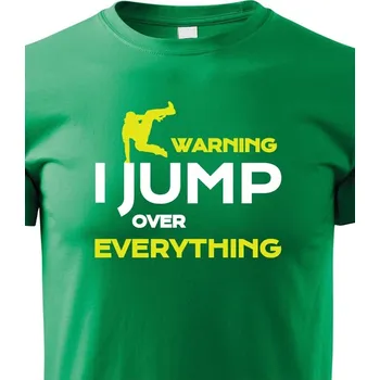 Chlapecké tričko Dětské tričko - Parkour jump, Barva Zelená, Velikost 146 cm/10 roků, Canvas Dětské tričko Bezvatriko.cz 0799