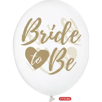 Balónek Balónek průhledný s nápisem Bride to be ve zlaté barvě 30 cm