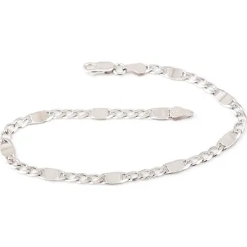 Náramek Pánský stříbrný náramek figaro 22 cm 61566F