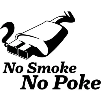Samolepicí dekorace na vozidlo Samolepka no smoke no poke na auto a motorku, tuning nálepka (5373)