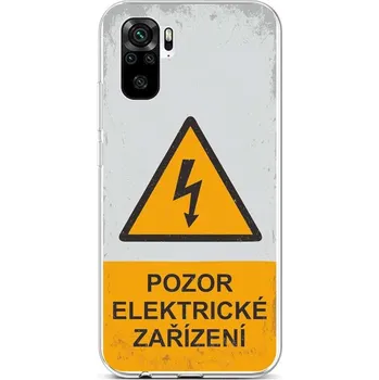 Kryt Xiaomi Redmi Note 10 silikon Pozor elektrické zařízení (obal neboli pouzdro na Xiaomi Redmi Note 10)
