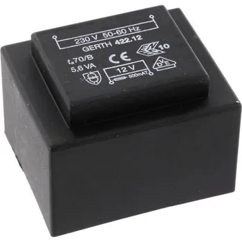 Transformátor Gerth PTB423002 transformátor do DPS 1 x 230 V 2 x 15 V/AC 5.60 VA 186 mA