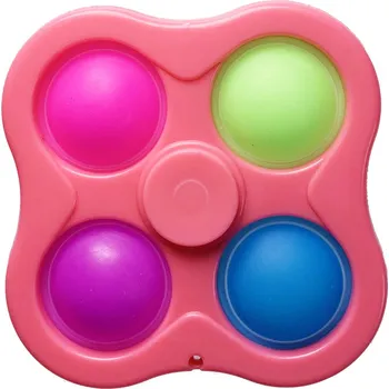 Dětský míč POP IT Spinner 4 hlavy růžový (4497)