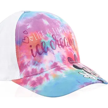 Kšiltovka Dívčí kšiltovka DISNEY MINNIE ICE CREAM bílá Velikost: 54 cm