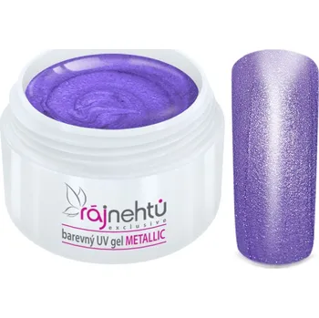Umělé nehty Ráj nehtů Barevný UV gel METALLIC - Blackberry 5ml