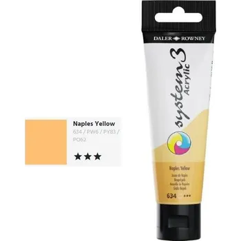 Speciální výtvarná barva Daler & Rowney System 3 Acrylic 59ml - Naples Yellow 634