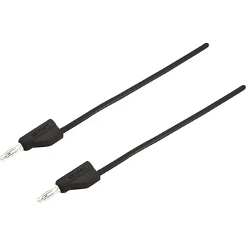 Měřicí kabel VOLTCRAFT MSB-300 měřicí kabel lamelová zástrčka 4 mm lamelová zástrčka 4 mm 1.50 m černá 1 ks
