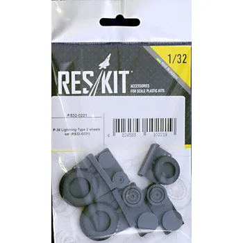 Plastikový model Reskit 1/32 P-38 Lightning wheels Type 2 (REV,TRUMP)