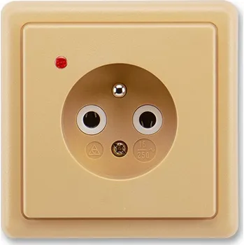 vypínač ABB 5597-2389 D2 Classic Zásuvka jednonásobná, s ochranou před přepětím, béžová