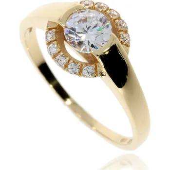 Prsten Zlatnictví Helios Zlatý prsten se zirkony B43399