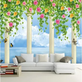 Fototapeta Solution Media 3D tapeta - Výhled na moře s růžemi MU866 3 - 3D Relief - Vliesová tapeta - 320g/m2