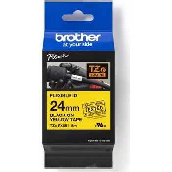 Pásek do tiskárny Páska Brother TZ-FX651 (Černý tisk/žlutý podklad)
