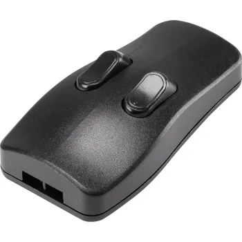 TRU COMPONENTS šňůrový spínač černá 2x vyp/zap 2 A 1 ks