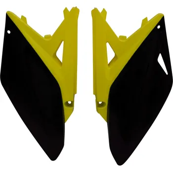 Boční číslové tabulky (Suzuki RM-Z 250 10-16), RTECH (černo-žluté, pár)
