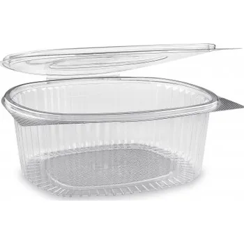 Miska oválná průhledná s víčkem 2000 ml (PET) 77820