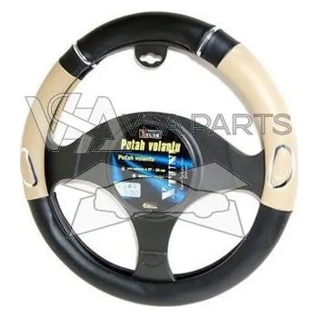 Autopotah COMPASS Potah volantu RALLY, na průměr 37 - 39 cm, černo-béžový