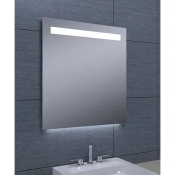 Zrcadlo Besteco Kompaktní LED Zrcadlo NATUREL s Horním Osvětlením a Ambientním Spodním Podsvícením, 60 x 65 cm