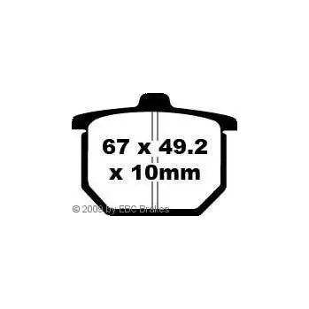 Brzdový komplet EBC FA30 (FA29 / 30 / 31 jsou identické) (=11,10,9mm) organické brzdové destičky na motorku