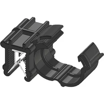 Stahovací páska WKK Klip na hrany zástrčný ART005917 Průměr svazku (pevný)=10 mm tepelně stabilizovaná, kabelový svazek, boční montáž černá 1 ks