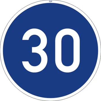 Dopravní značení Dopravní Značka C6a Nejnižší dovolená rychlost Číslice: 90