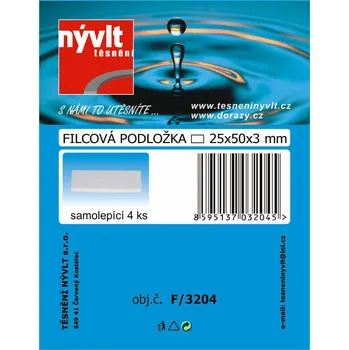 SADA - filc. podložek - hranaté 25 x 50 x 3 mm - F/3204