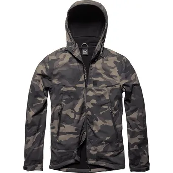 Vintage Industries® Bunda softshell Alford Vintage Industries®, Barva: Black Camo , Velikost: M