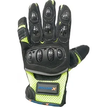 Moto rukavice Dospělé rukavice XMOTOS - zelenožluté Velikost: XXL