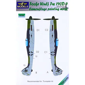 Plastikový model 1/24 Mask Fw 190D-9 Camouflage painting (TRUMP)
