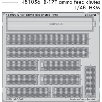 Plastikový model Eduard 1/48 B-17F ammo feed chutes (HKM)