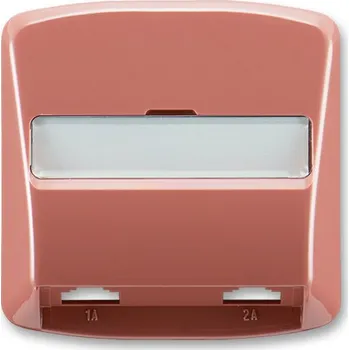 Elektroinstalační materiál ABB 5013A-A00215 R2 Tango® Kryt zásuvky telefonní s 2 otvory, vřesová červená