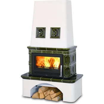 Krbová kamna ABX Laponie II P s výměníkem 10 kW - zelená