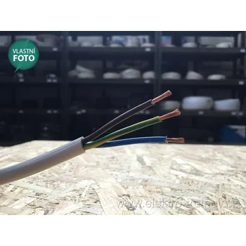 elektrický kabel Kabel CYSY H05VV-F 3Gx2,5 bílá PVC izolace slaněné licny ohebný vodič